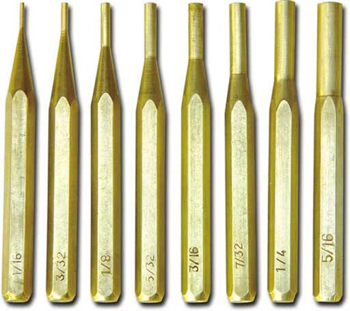 DRIVE PIN PUNCHES BRASS